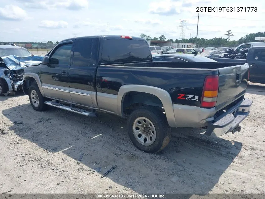 2003 GMC Sierra 1500 Slt VIN: 2GTEK19T631371773 Lot: 39643319