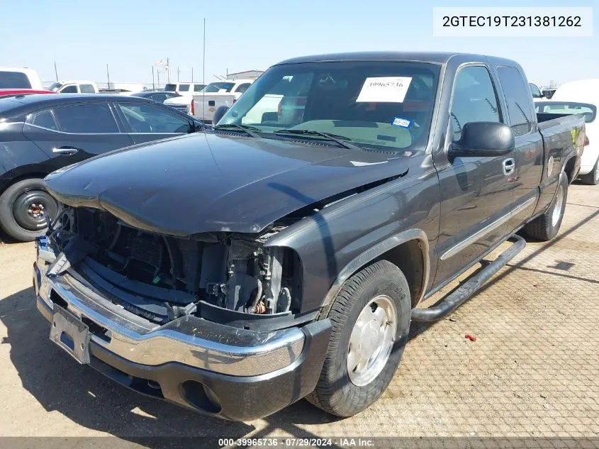 2003 GMC Sierra 1500 Sle VIN: 2GTEC19T231381262 Lot: 39965736