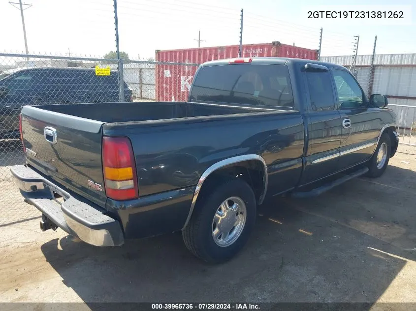 2003 GMC Sierra 1500 Sle VIN: 2GTEC19T231381262 Lot: 39965736