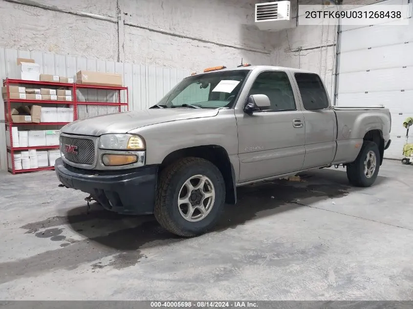 2003 GMC Sierra 1500 Denali VIN: 2GTFK69U031268438 Lot: 40005698