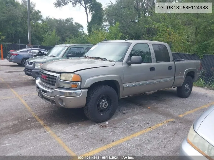 2003 GMC Sierra 1500Hd Slt VIN: 1GTGK13U53F124988 Lot: 40114943