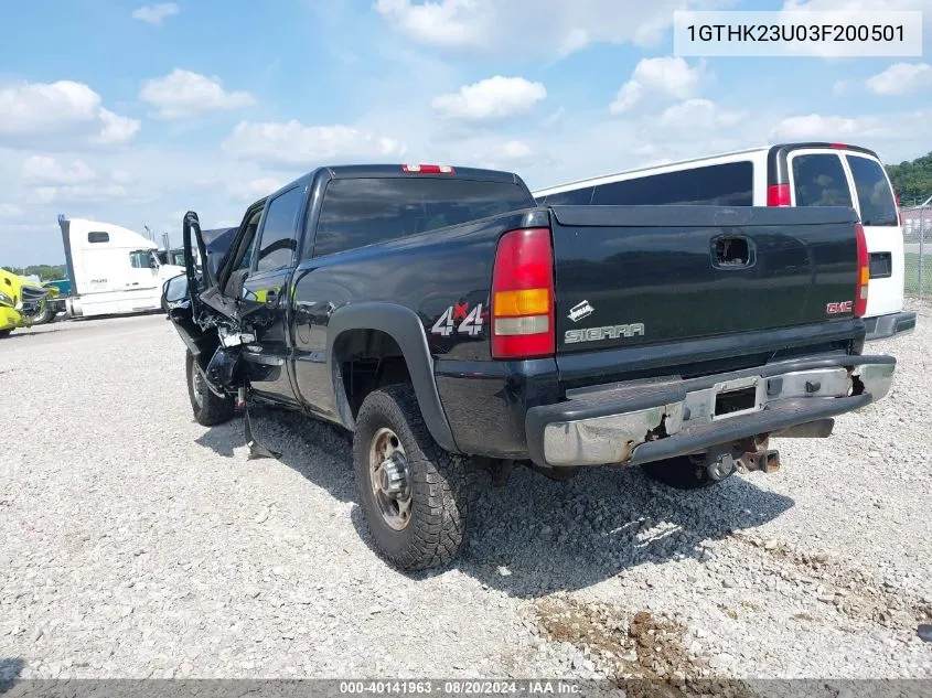 1GTHK23U03F200501 2003 GMC Sierra 2500Hd Sle