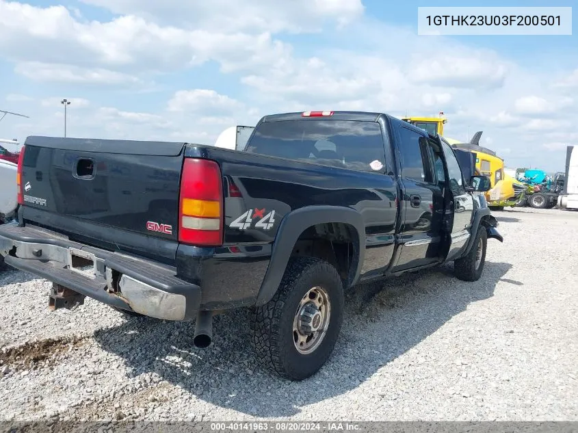 1GTHK23U03F200501 2003 GMC Sierra 2500Hd Sle