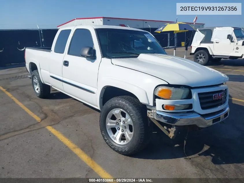 2003 GMC Sierra 1500 Sle VIN: 2GTEC19V931267356 Lot: 40153868