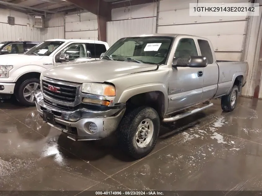 2003 GMC Sierra 2500Hd Sle VIN: 1GTHK29143E202142 Lot: 40174996