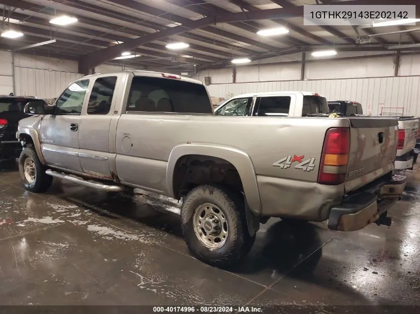 2003 GMC Sierra 2500Hd Sle VIN: 1GTHK29143E202142 Lot: 40174996