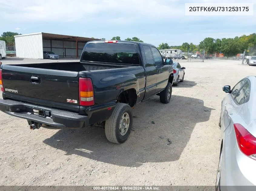 2003 GMC Sierra 1500 Denali VIN: 2GTFK69U731253175 Lot: 40178434