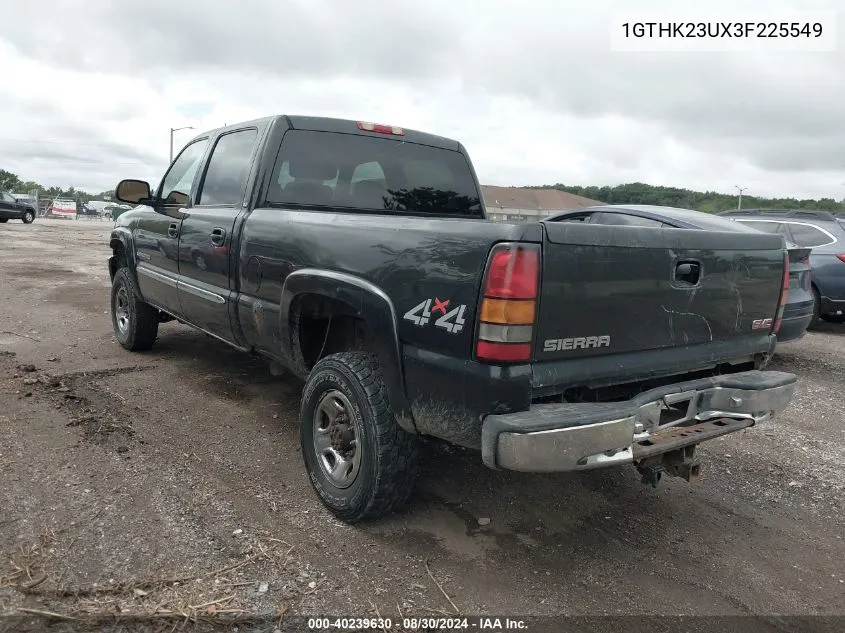 2003 GMC Sierra 2500Hd Slt VIN: 1GTHK23UX3F225549 Lot: 40239630