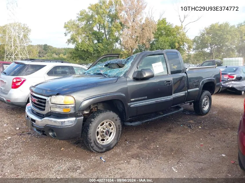 2003 GMC Sierra C2500 Heavy Duty VIN: 1GTHC29U93E374772 Lot: 40271034