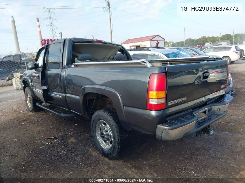 2003 GMC Sierra C2500 Heavy Duty VIN: 1GTHC29U93E374772 Lot: 40271034