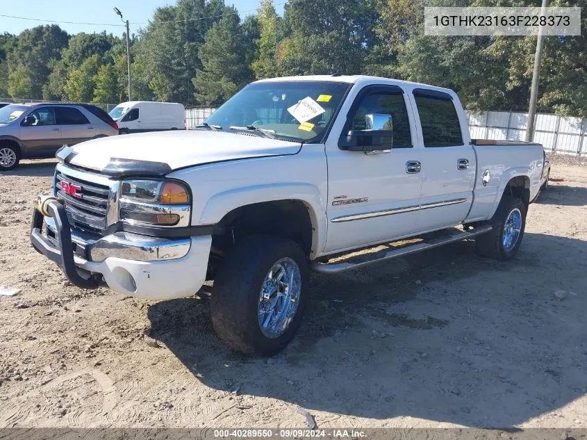 2003 GMC Sierra 2500Hd Slt VIN: 1GTHK23163F228373 Lot: 40289550