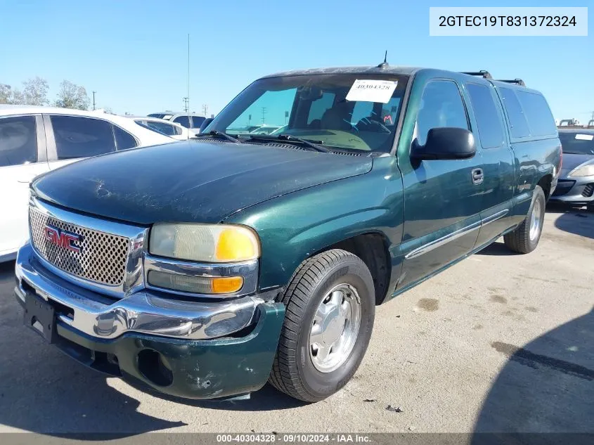 2003 GMC Sierra 1500 Slt VIN: 2GTEC19T831372324 Lot: 40304328