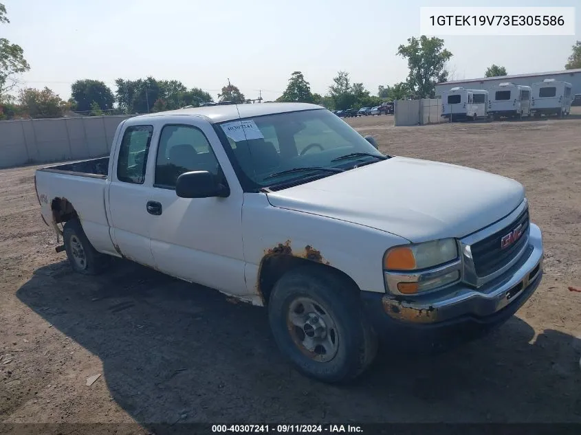 2003 GMC Sierra 1500 VIN: 1GTEK19V73E305586 Lot: 40307241