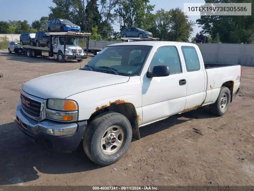 2003 GMC Sierra 1500 VIN: 1GTEK19V73E305586 Lot: 40307241