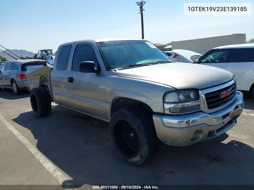 2003 GMC Sierra 1500 Sle VIN: 1GTEK19V23E139185 Lot: 40311088