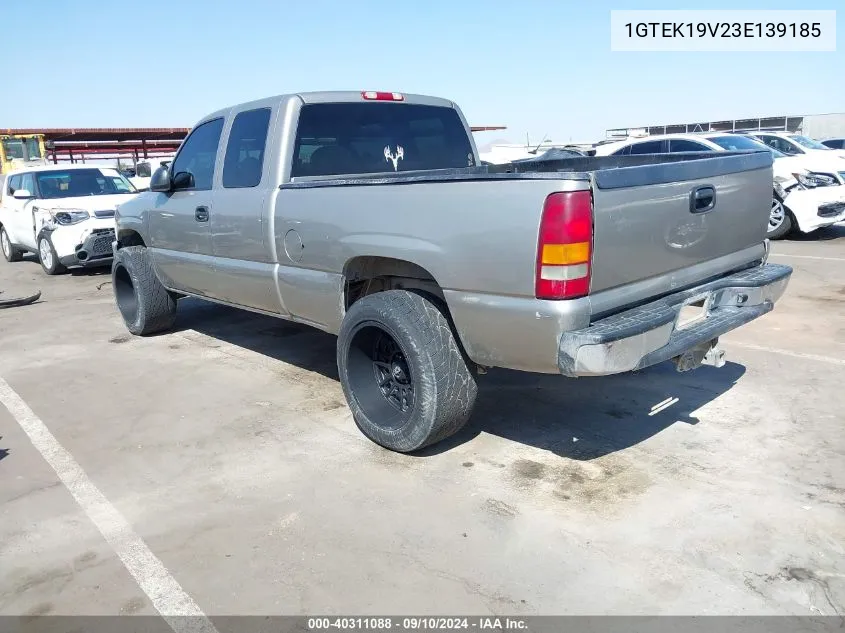 2003 GMC Sierra 1500 Sle VIN: 1GTEK19V23E139185 Lot: 40311088