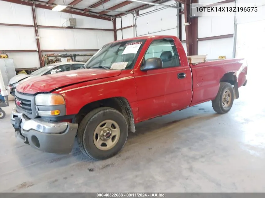 2003 GMC Sierra 1500 Work Truck VIN: 1GTEK14X13Z196575 Lot: 40322688