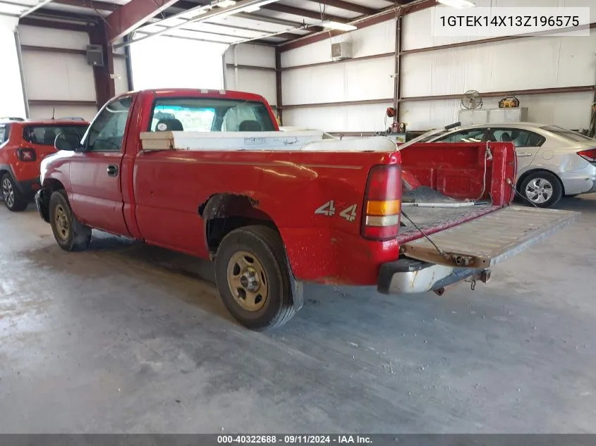 2003 GMC Sierra 1500 Work Truck VIN: 1GTEK14X13Z196575 Lot: 40322688