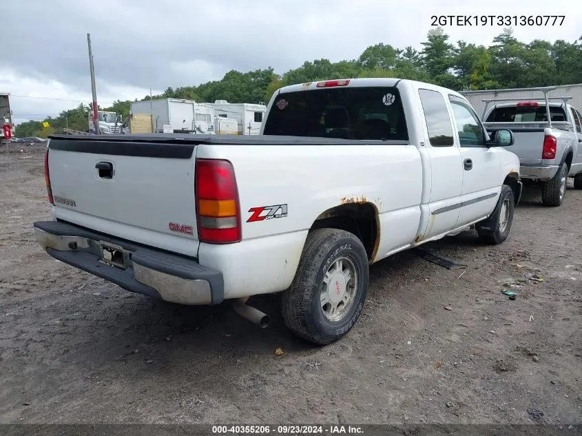 2003 GMC Sierra 1500 Sle VIN: 2GTEK19T331360777 Lot: 40355206