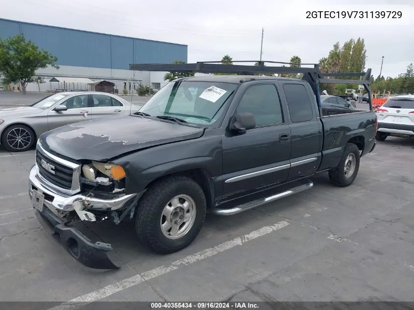 2003 GMC Sierra 1500 Sle VIN: 2GTEC19V731139729 Lot: 40355434