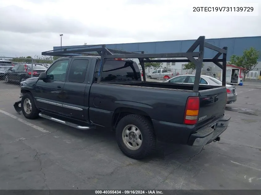 2003 GMC Sierra 1500 Sle VIN: 2GTEC19V731139729 Lot: 40355434