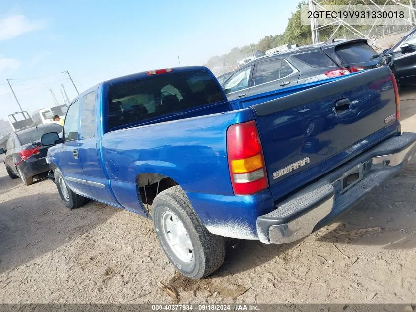 2003 GMC Sierra 1500 Sle VIN: 2GTEC19V931330018 Lot: 40377934