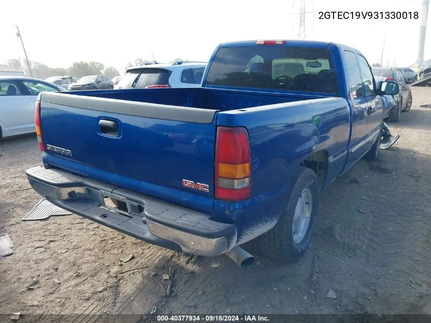 2003 GMC Sierra 1500 Sle VIN: 2GTEC19V931330018 Lot: 40377934