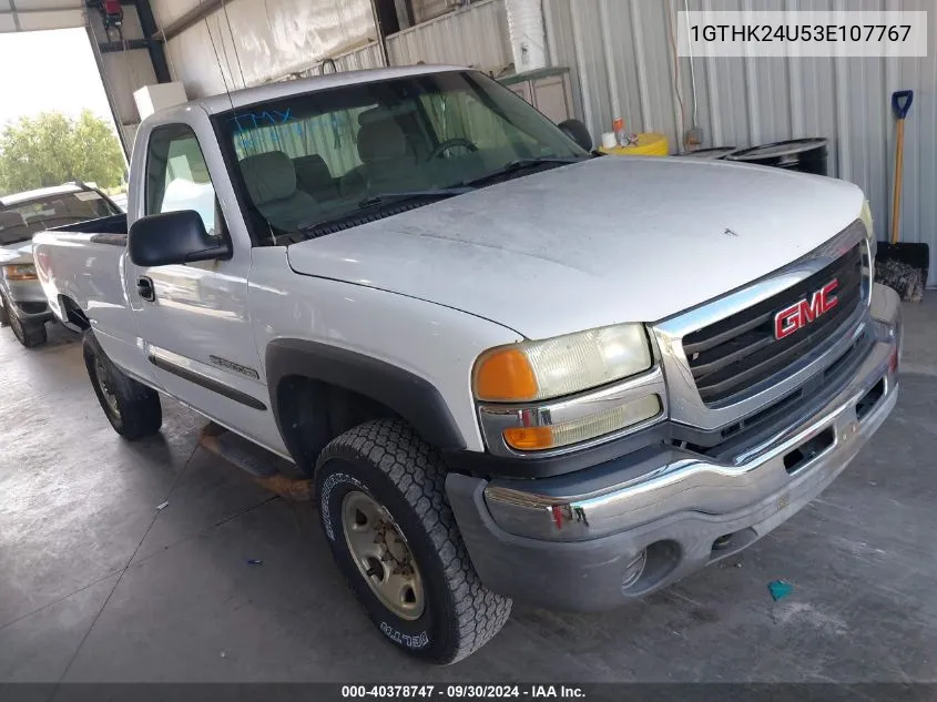 2003 GMC Sierra 2500Hd VIN: 1GTHK24U53E107767 Lot: 40378747