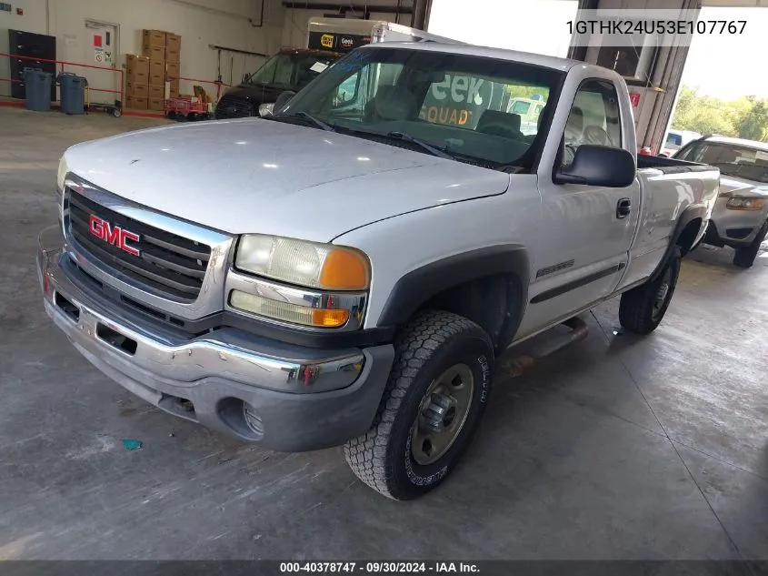 2003 GMC Sierra 2500Hd VIN: 1GTHK24U53E107767 Lot: 40378747