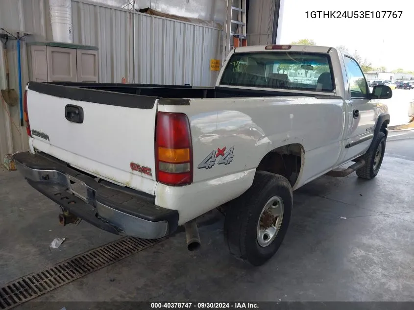 2003 GMC Sierra 2500Hd VIN: 1GTHK24U53E107767 Lot: 40378747