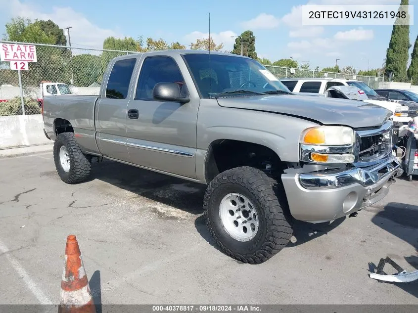 2003 GMC New Sierra C1500 VIN: 2GTEC19V431261948 Lot: 40378817