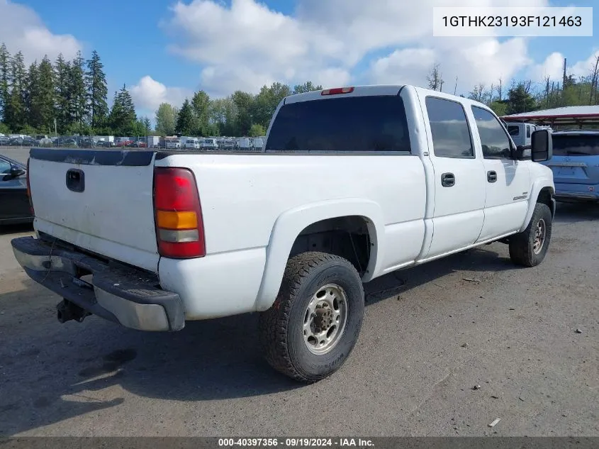 2003 GMC Sierra 2500Hd Slt VIN: 1GTHK23193F121463 Lot: 40397356