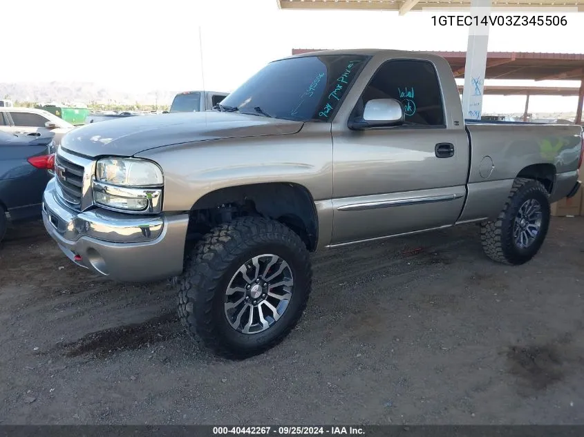 1GTEC14V03Z345506 2003 GMC Sierra 1500 Sle