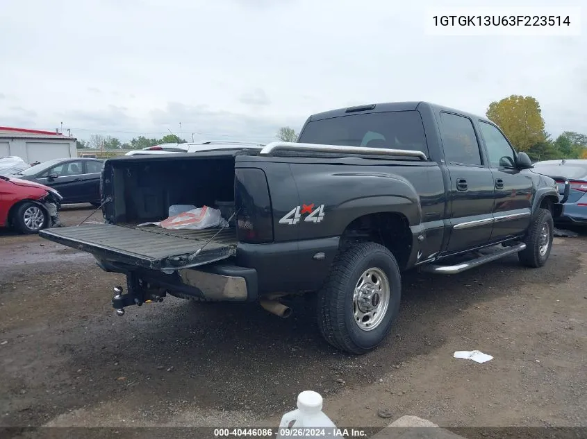 2003 GMC Sierra 1500Hd Slt VIN: 1GTGK13U63F223514 Lot: 40446086