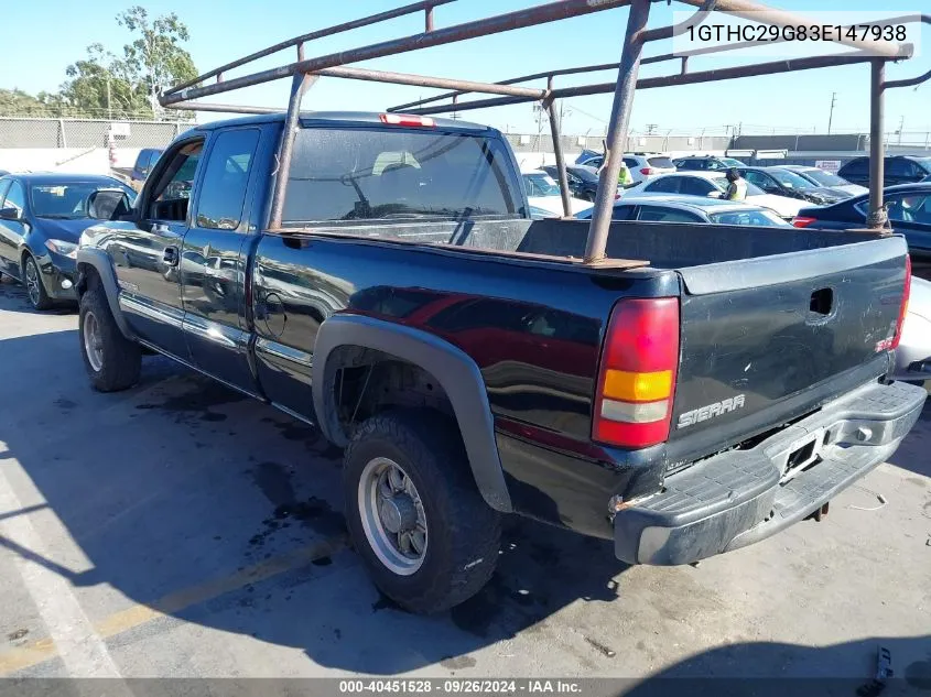 2003 GMC Sierra 2500Hd Sle VIN: 1GTHC29G83E147938 Lot: 40451528