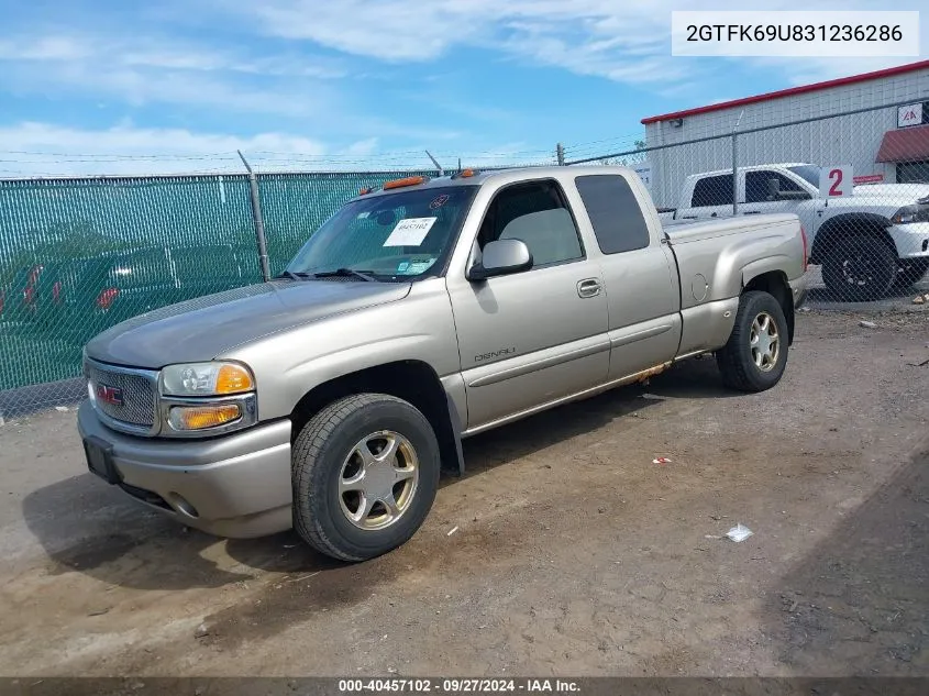 2003 GMC Sierra 1500 Denali VIN: 2GTFK69U831236286 Lot: 40457102