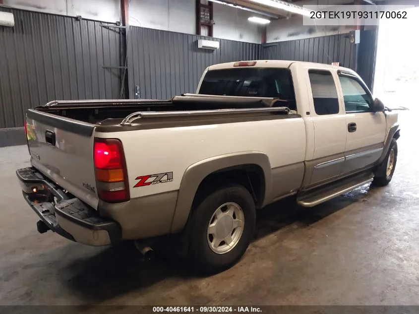 2GTEK19T931170062 2003 GMC Sierra 1500 Sle