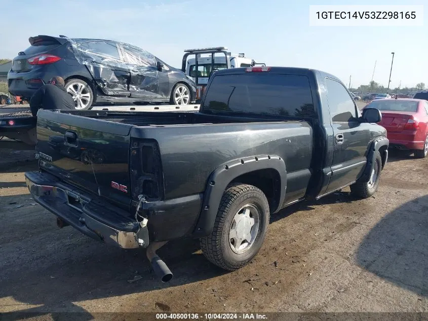 2003 GMC Sierra 1500 VIN: 1GTEC14V53Z298165 Lot: 40500136