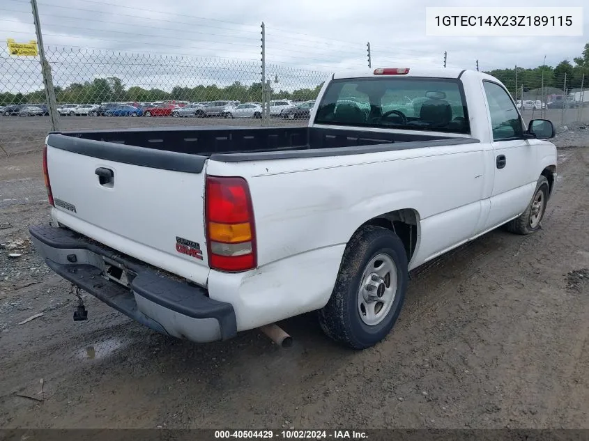 1GTEC14X23Z189115 2003 GMC Sierra 1500 Work Truck