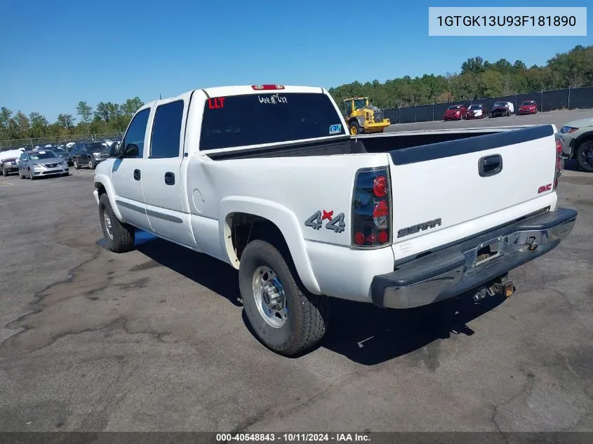 1GTGK13U93F181890 2003 GMC Sierra K1500 Heavy Duty