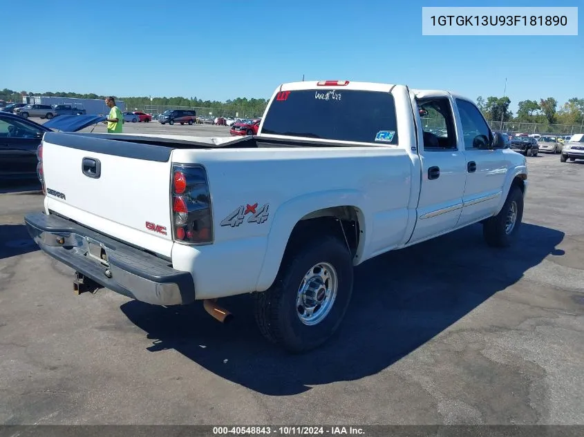 1GTGK13U93F181890 2003 GMC Sierra K1500 Heavy Duty