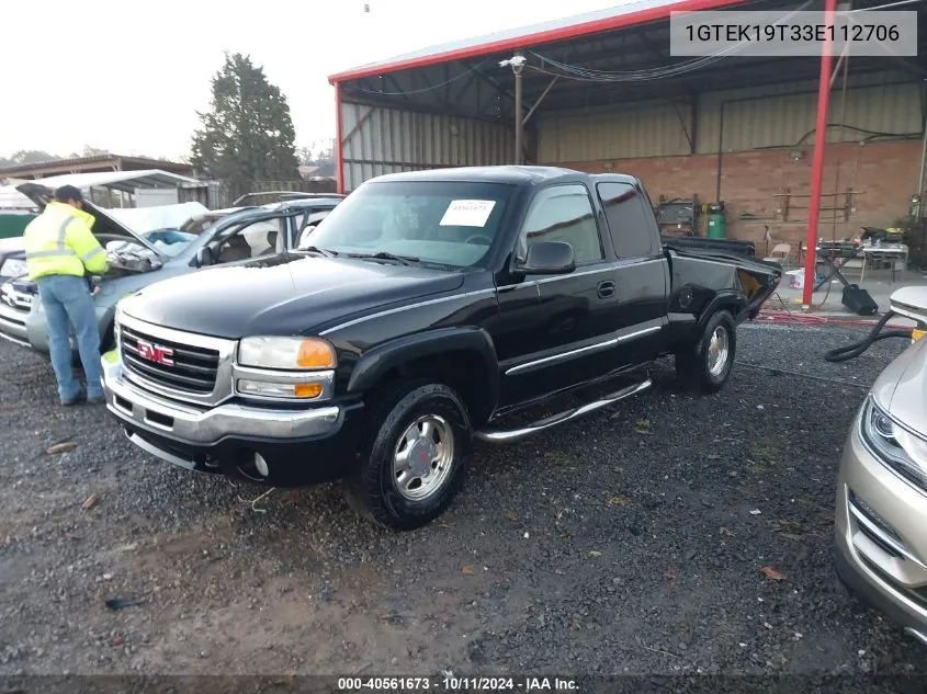 2003 GMC New Sierra K1500 VIN: 1GTEK19T33E112706 Lot: 40561673