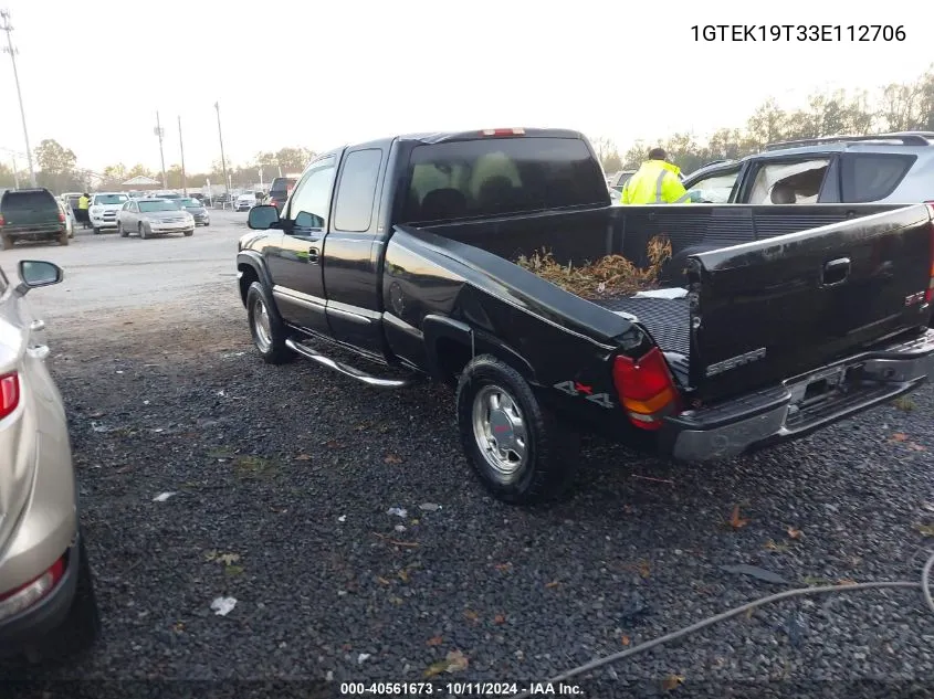 2003 GMC New Sierra K1500 VIN: 1GTEK19T33E112706 Lot: 40561673