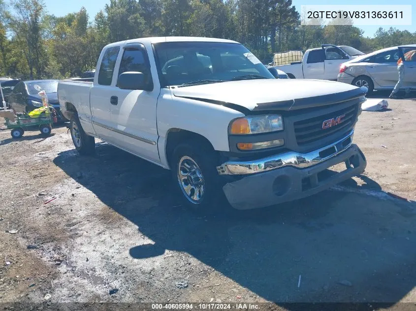 2003 GMC Sierra 1500 VIN: 2GTEC19V831363611 Lot: 40605994