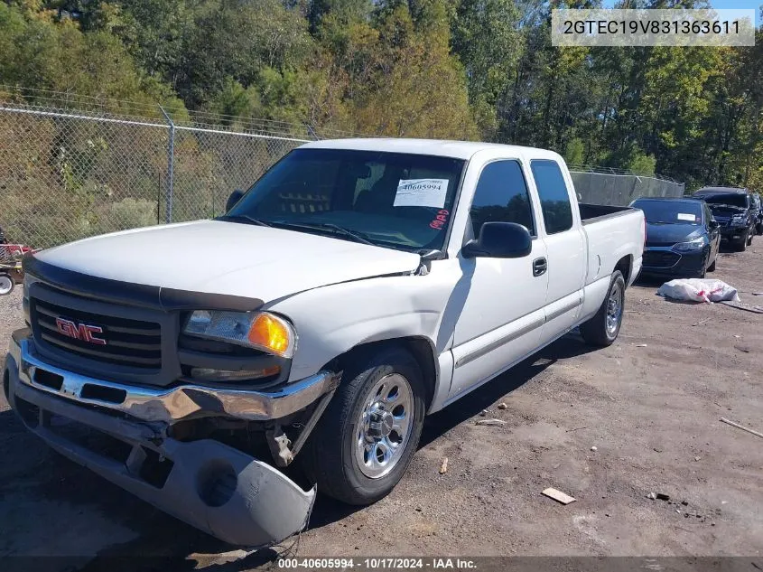 2003 GMC Sierra 1500 VIN: 2GTEC19V831363611 Lot: 40605994