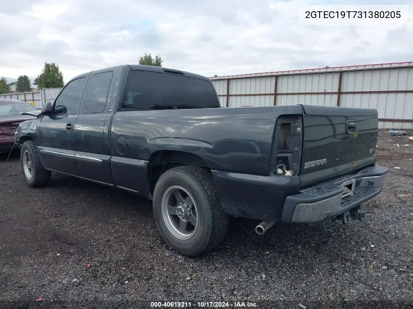 2003 GMC Sierra 1500 Sle VIN: 2GTEC19T731380205 Lot: 40619211