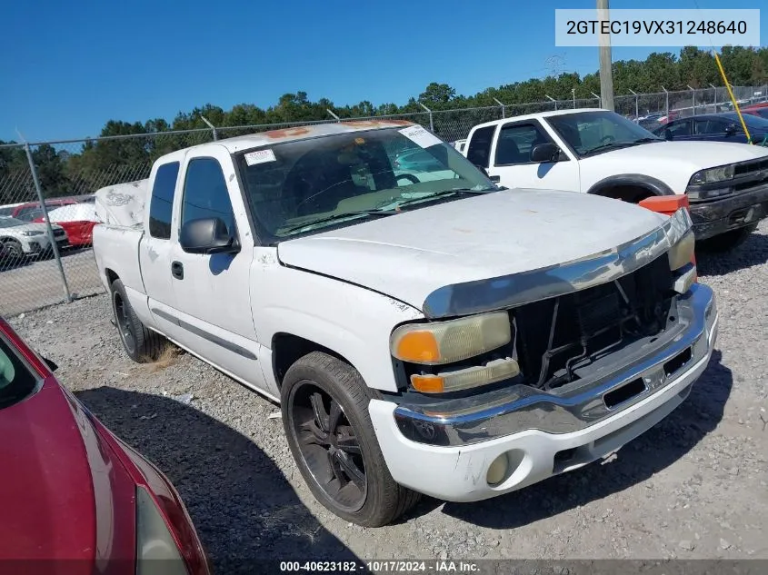 2003 GMC Sierra 1500 Sle VIN: 2GTEC19VX31248640 Lot: 40623182