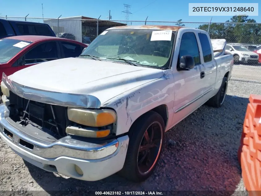 2003 GMC Sierra 1500 Sle VIN: 2GTEC19VX31248640 Lot: 40623182