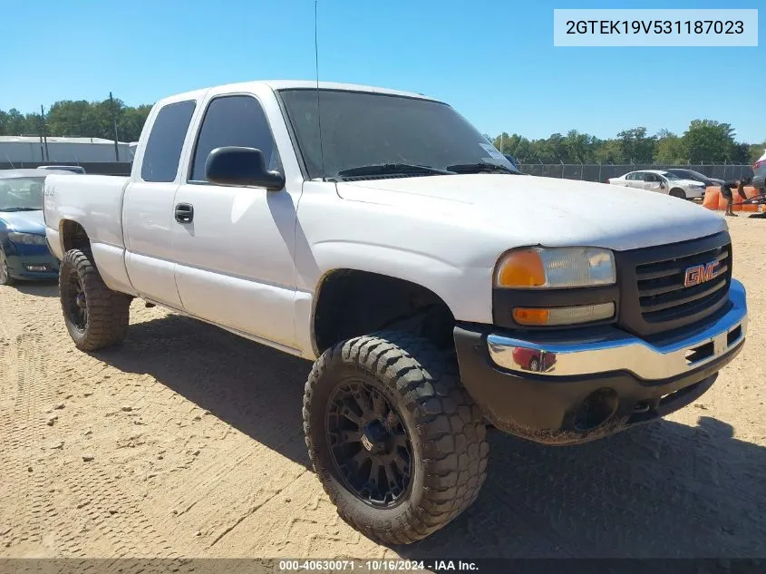 2003 GMC Sierra 1500 VIN: 2GTEK19V531187023 Lot: 40630071