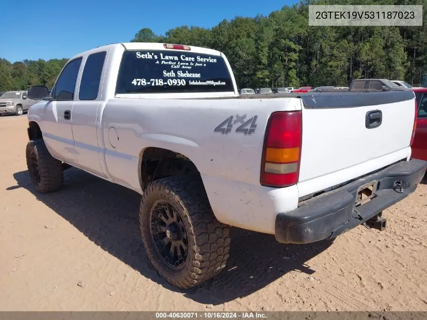 2003 GMC Sierra 1500 VIN: 2GTEK19V531187023 Lot: 40630071